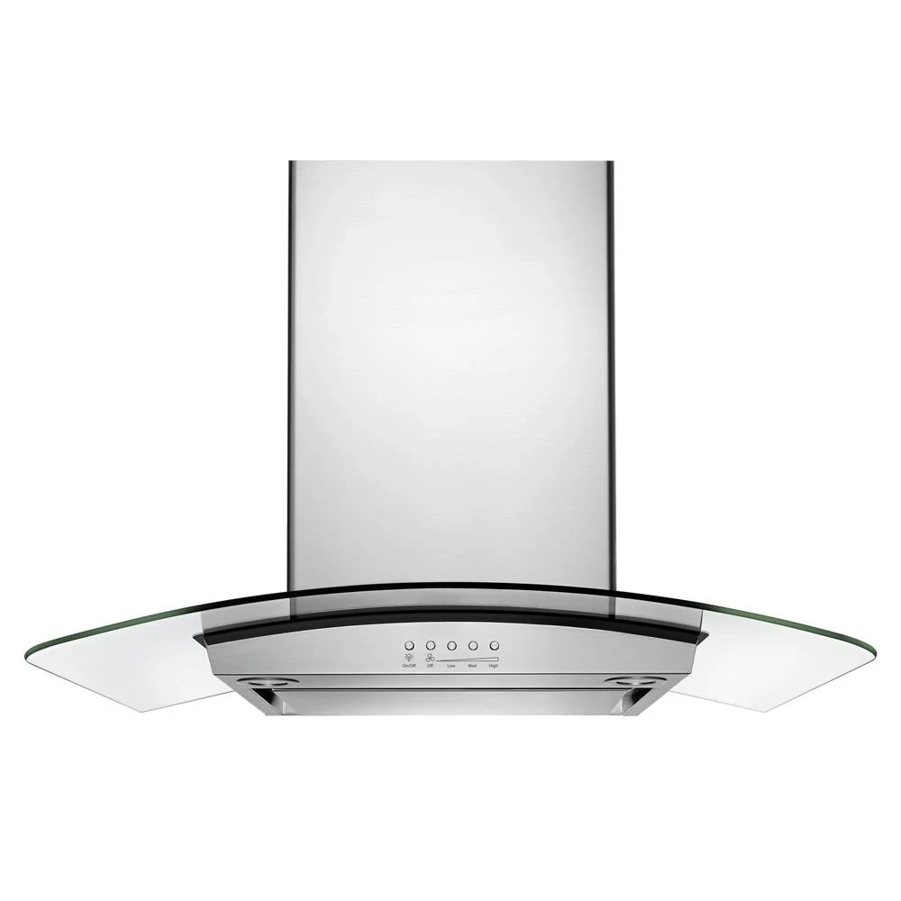 36" Modern Glass Island Mount Range Hood WVI75UC6DS