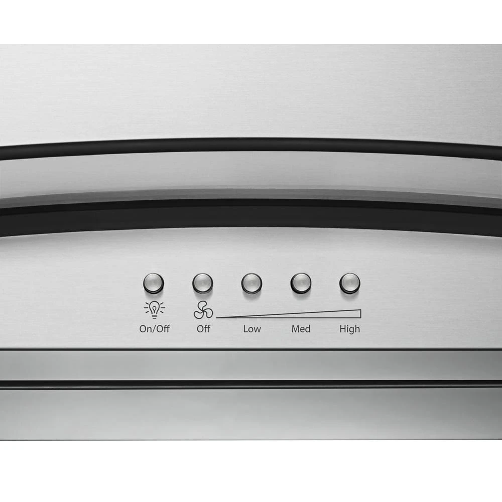 36" Modern Glass Island Mount Range Hood WVI75UC6DS