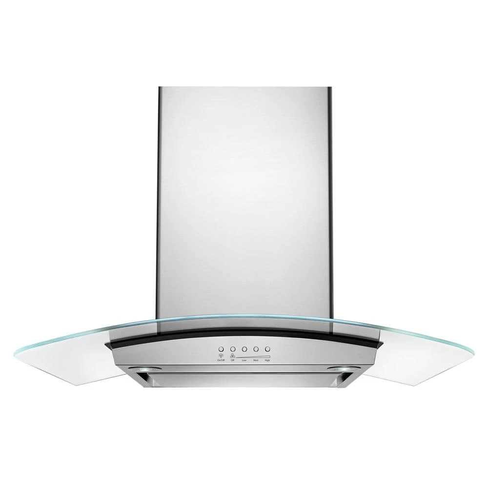 36" Modern Glass Island Mount Range Hood WVI75UC6DS