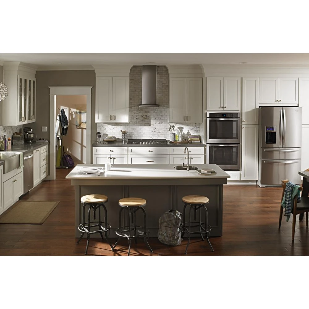 36" Modern Glass Island Mount Range Hood WVI75UC6DS