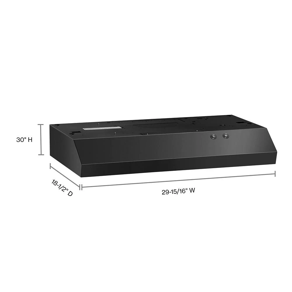 30" Range Hood with Full-Width Grease Filters WVU17UC0JB