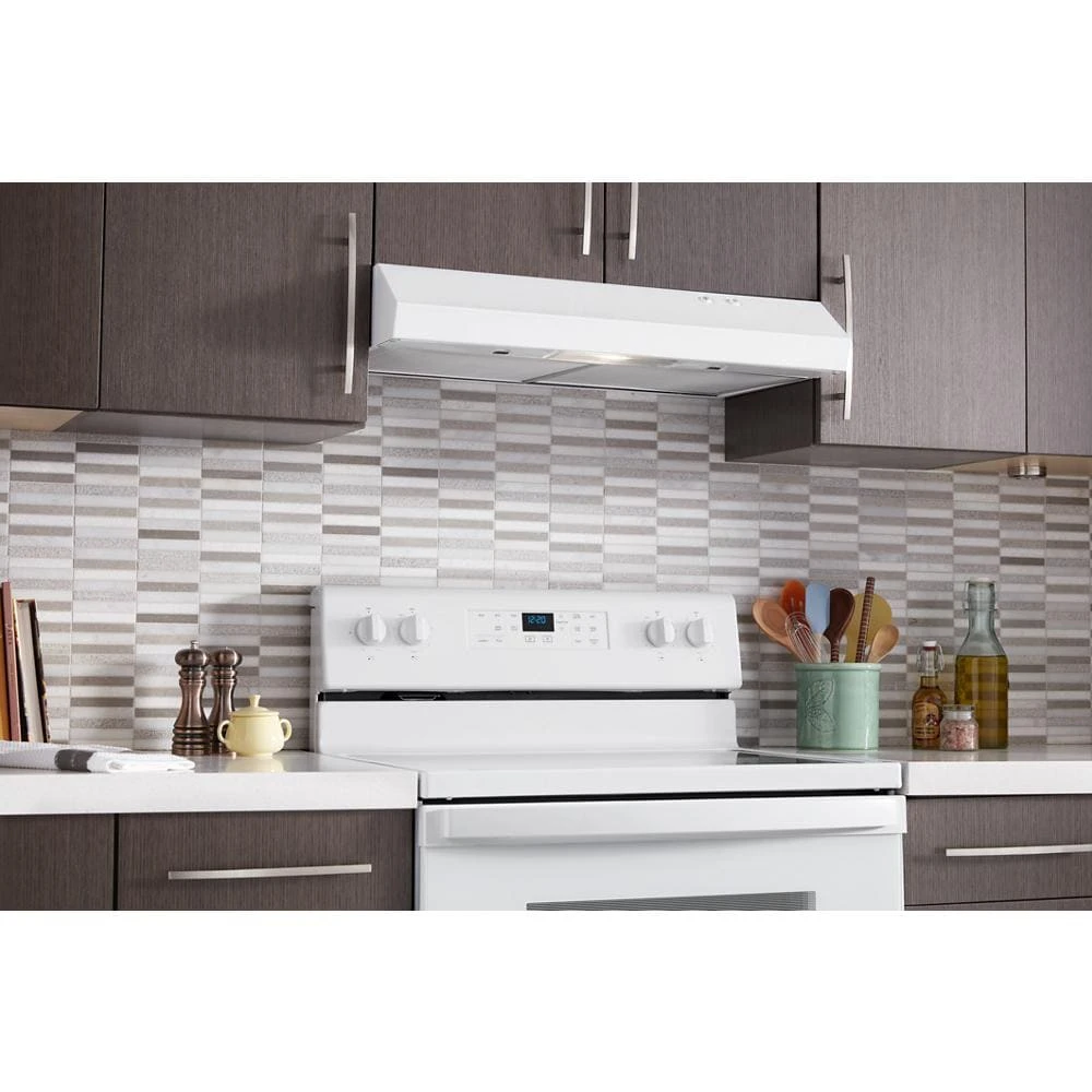 30" Range Hood with Full-Width Grease Filters WVU17UC0JW