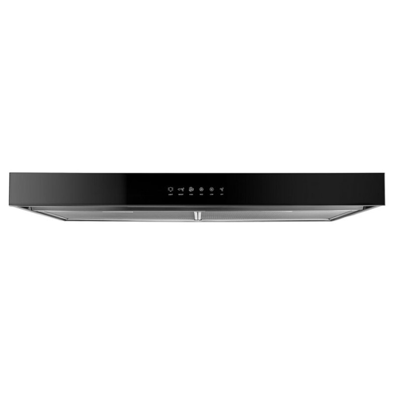 Whirlpool 30" Range Hood with Boost Function Blk Glass Touch Ctrl w SS side WVU57UC0FS Picture 1