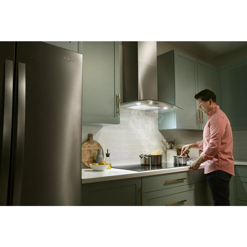 30" Curved Glass Wall Mount Range Hood WVW51UC0LS