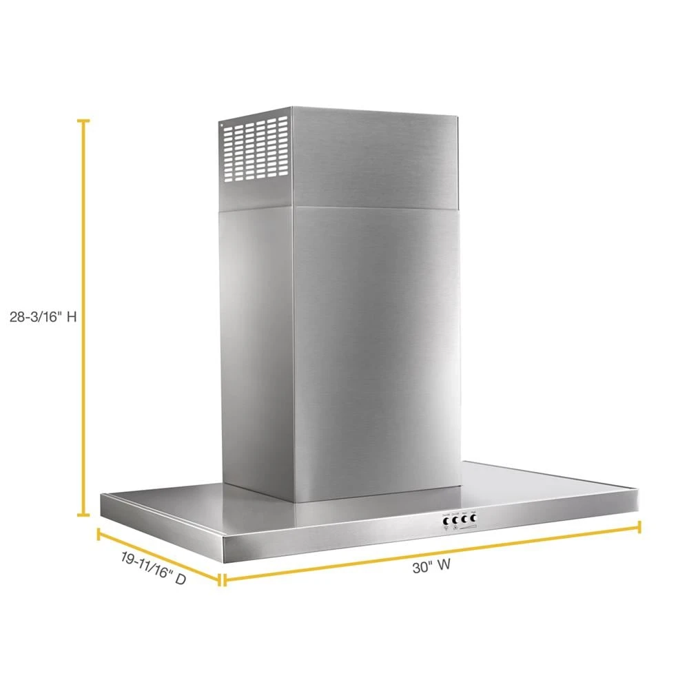 30" Stainless Steel Wall Mount Flat Range Hood WVW57UC0FS