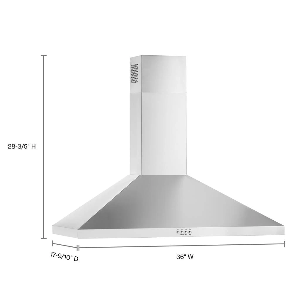ENERGY STAR® Certified 36" Chimney Wall Mount Range Hood WVW73UC6LS