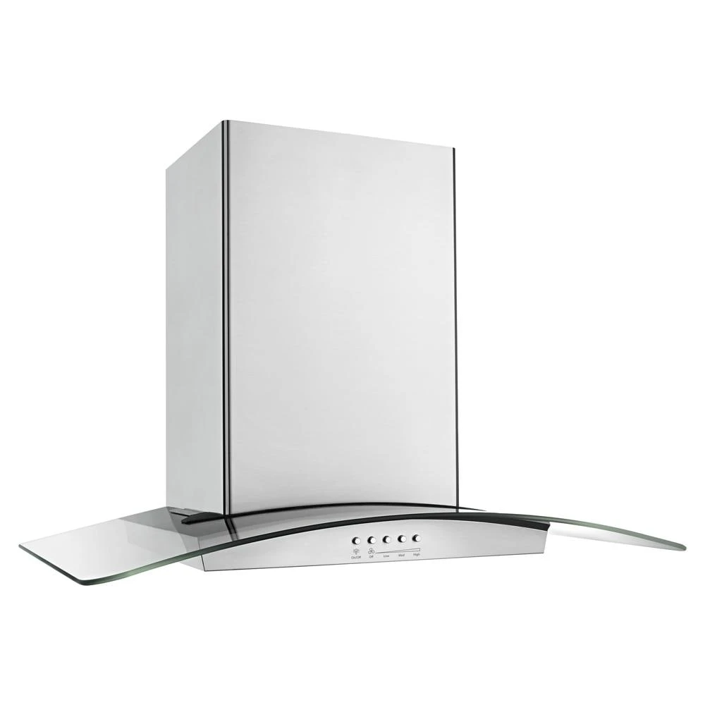 36" Modern Glass Wall Mount Range Hood WVW75UC6DS