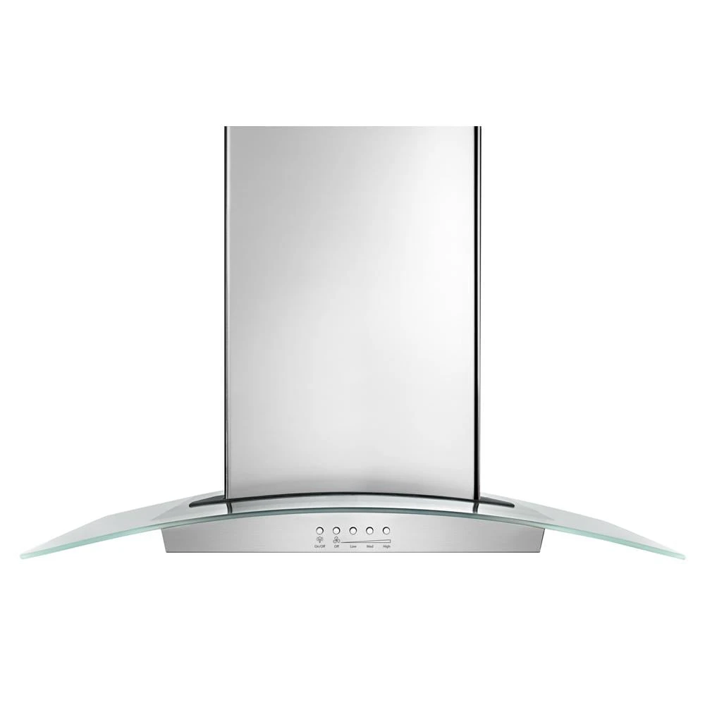 36" Modern Glass Wall Mount Range Hood WVW75UC6DS