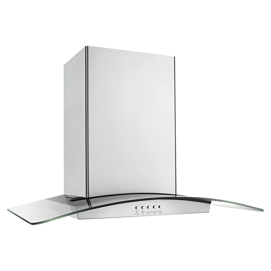 36" Modern Glass Wall Mount Range Hood WVW75UC6DS