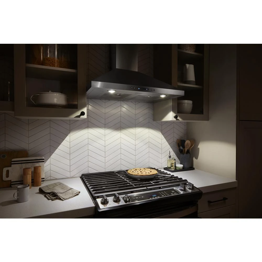 30" Chimney Wall Mount Range Hood with Dishwasher-Safe Grease Filters WVW93UC0LS