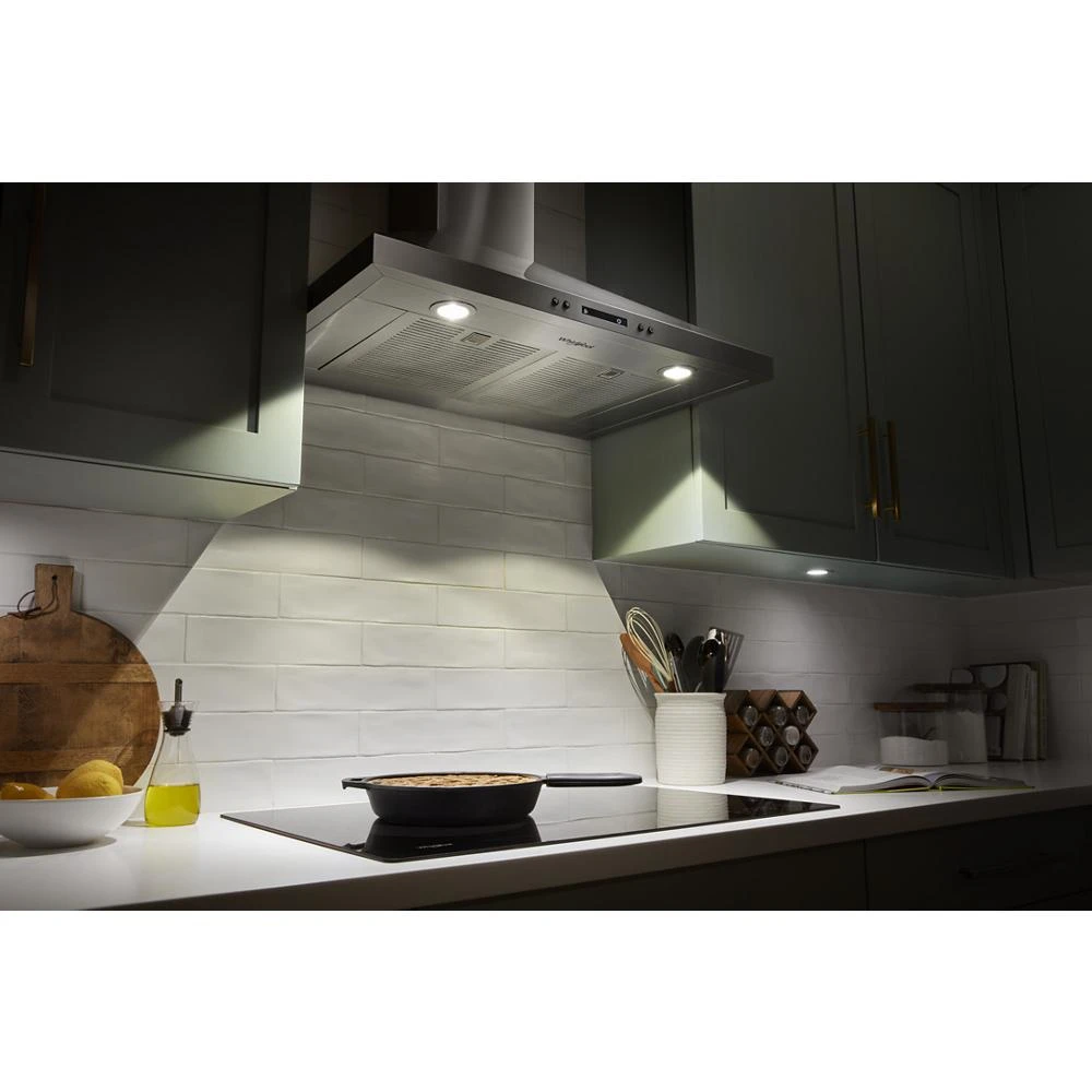30" Chimney Wall Mount Range Hood with Dishwasher-Safe Grease Filters WVW93UC0LZ