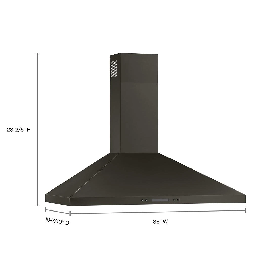 36" Chimney Wall Mount Range Hood with Dishwasher-Safe Grease Filters WVW93UC6LV