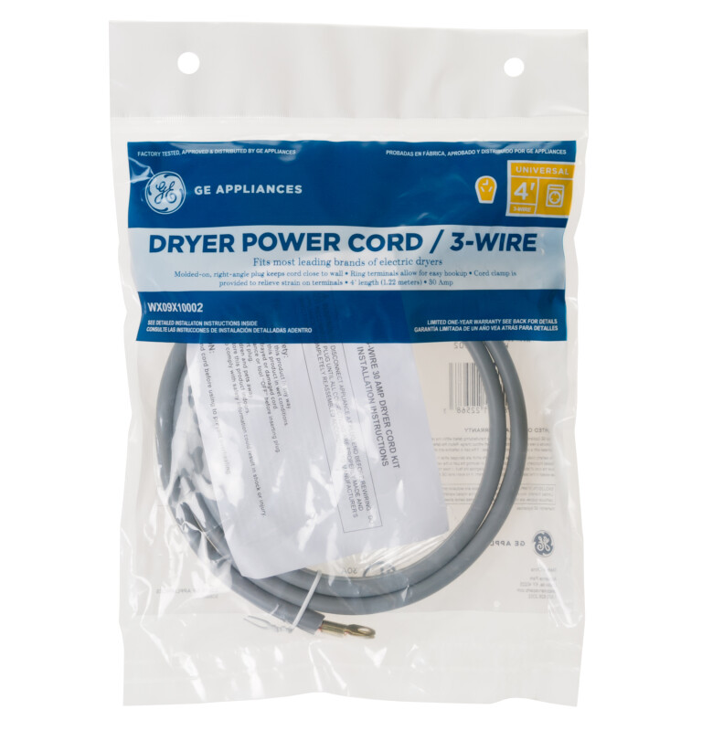 4' 30amp 3 wire dryer cord WX09X10002