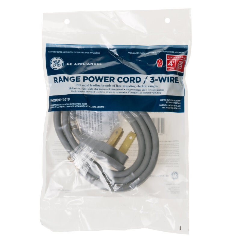 4' 50amp 3 wire range cord WX09X10010