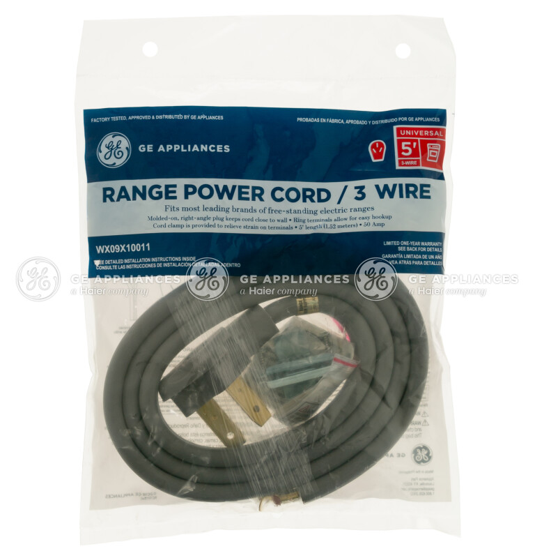 5' 50amp 3 wire range cord WX09X10011
