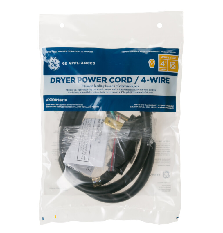 4' 30amp 4 wire dryer cord WX09X10018