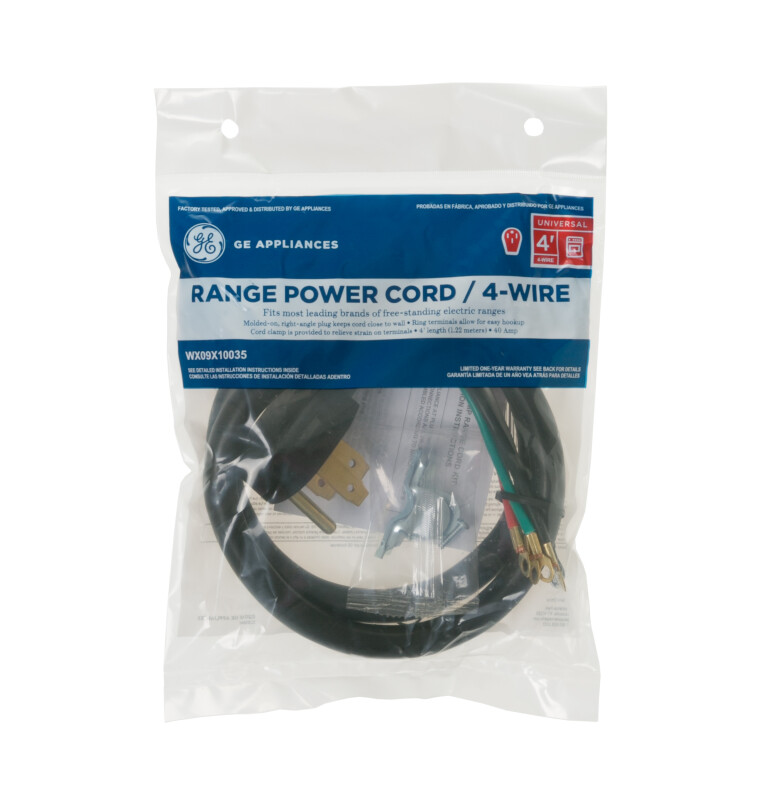 4' 40amp 4 Wire Range Cord WX09X10035