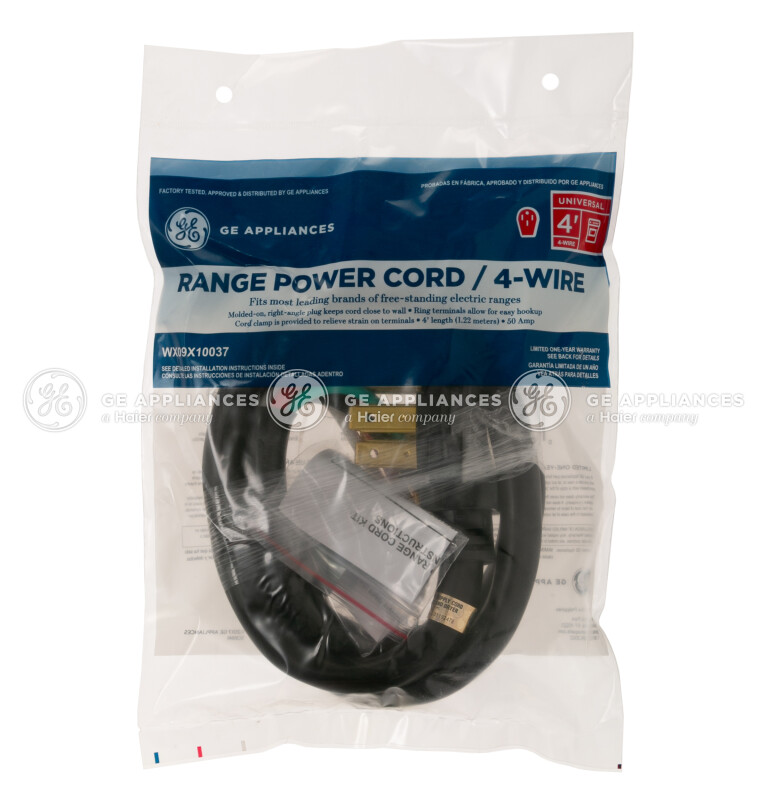 Range Cord 4' 50 Amp 4 Wire WX09X10037