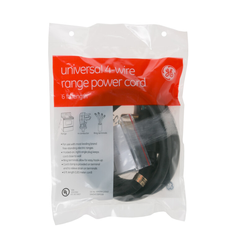 Range Cord 6' 50 Amp 4 Wire WX09X10040