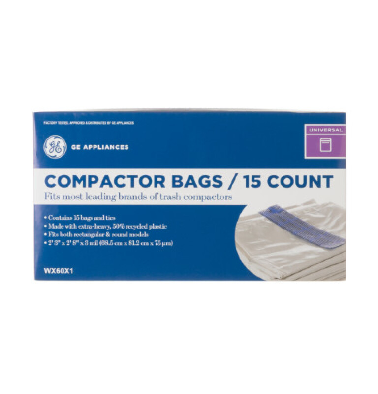 Trash Compactor Bags (15 Bags Per Pack) WX60X1