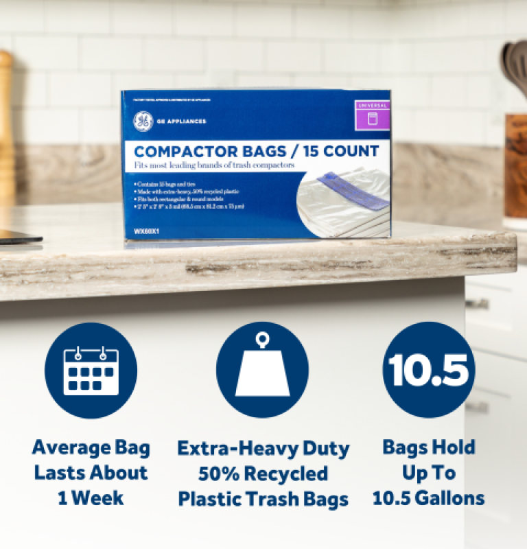 Trash Compactor Bags (15 Bags Per Pack) WX60X1