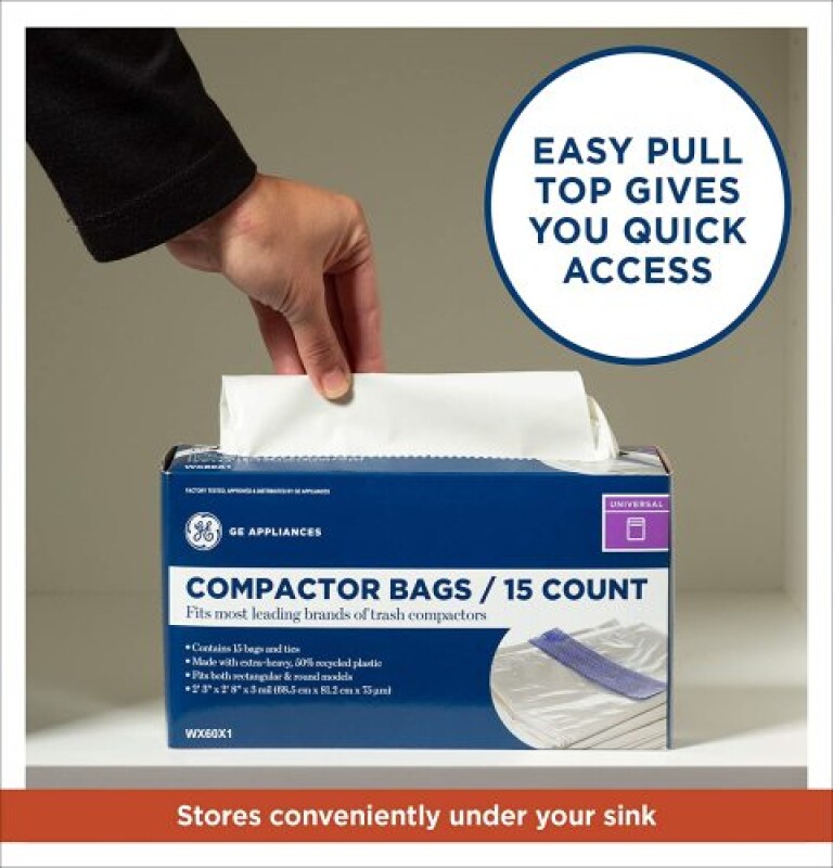 Trash Compactor Bags (15 Bags Per Pack) WX60X1