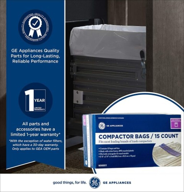 Trash Compactor Bags (15 Bags Per Pack) WX60X1