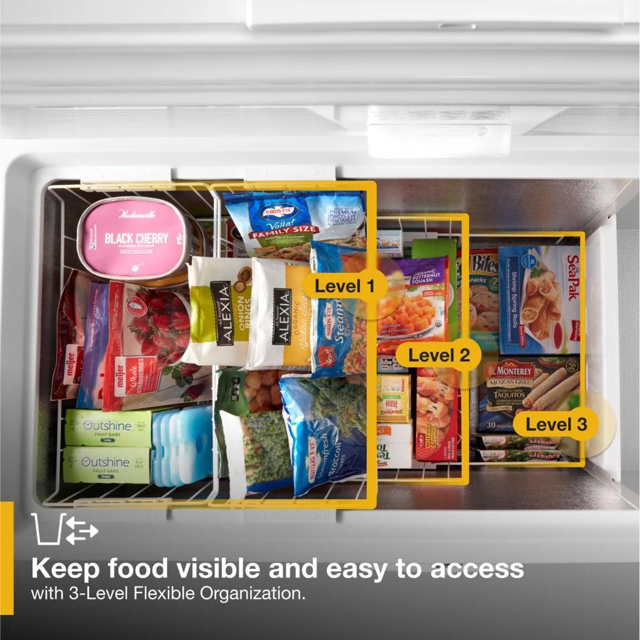 16 Cu. Ft. Convertible Chest Freezer with 3 Storage Levels WZC5216LW