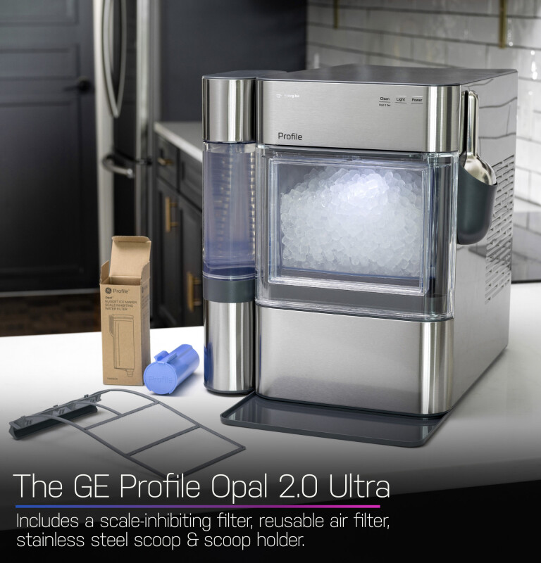 Opal 2.0 Ultra Nugget Ice Maker with Side Tank and Scale Inhibiting Filter XPIO13SWOW