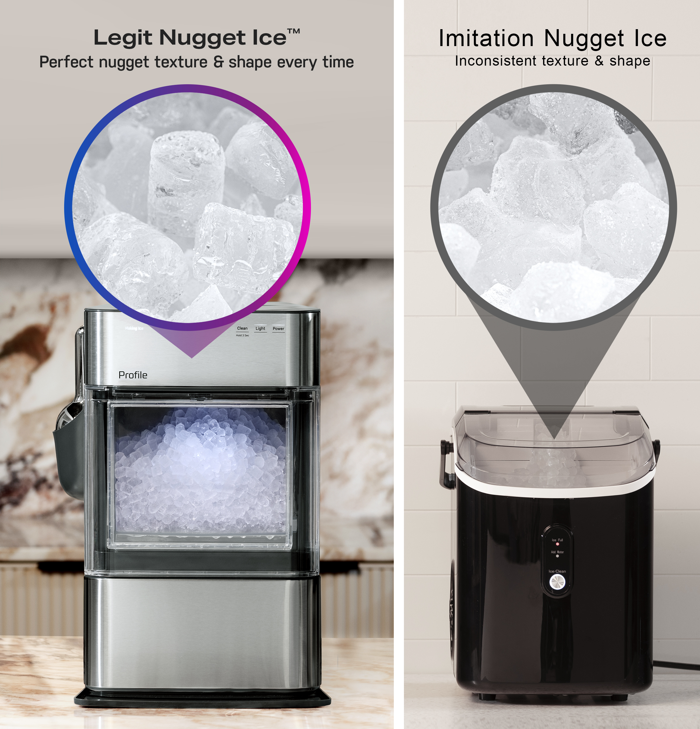 Opal 2.0 Ultra Nugget Ice Maker with Scale Inhibiting Filter XPIO23SWBB