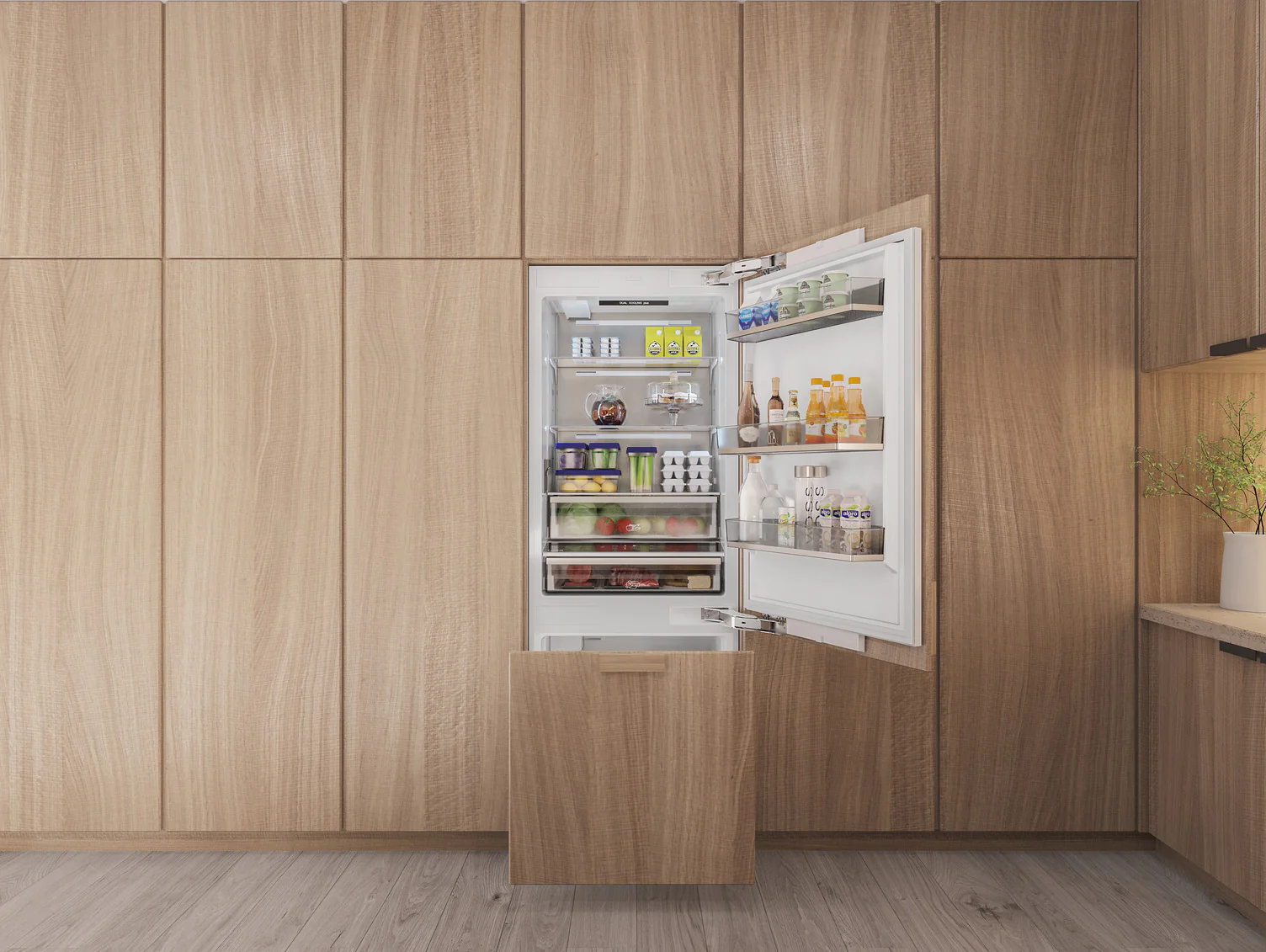 30-inch Built-in Stainless-steel Panel-ready Bottom Mount Refrigerator XRF3016BBPSS