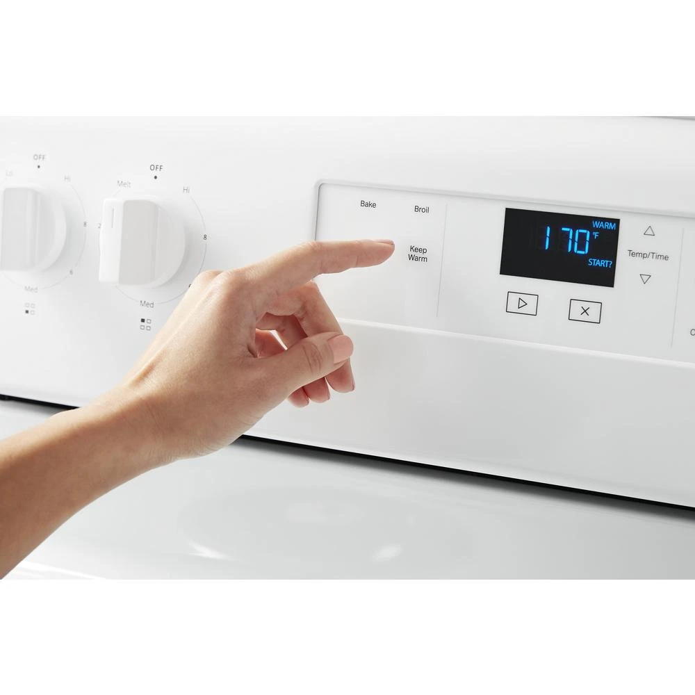 4.8 cu. ft. Electric Range with Keep Warm setting YWFC150M0JW