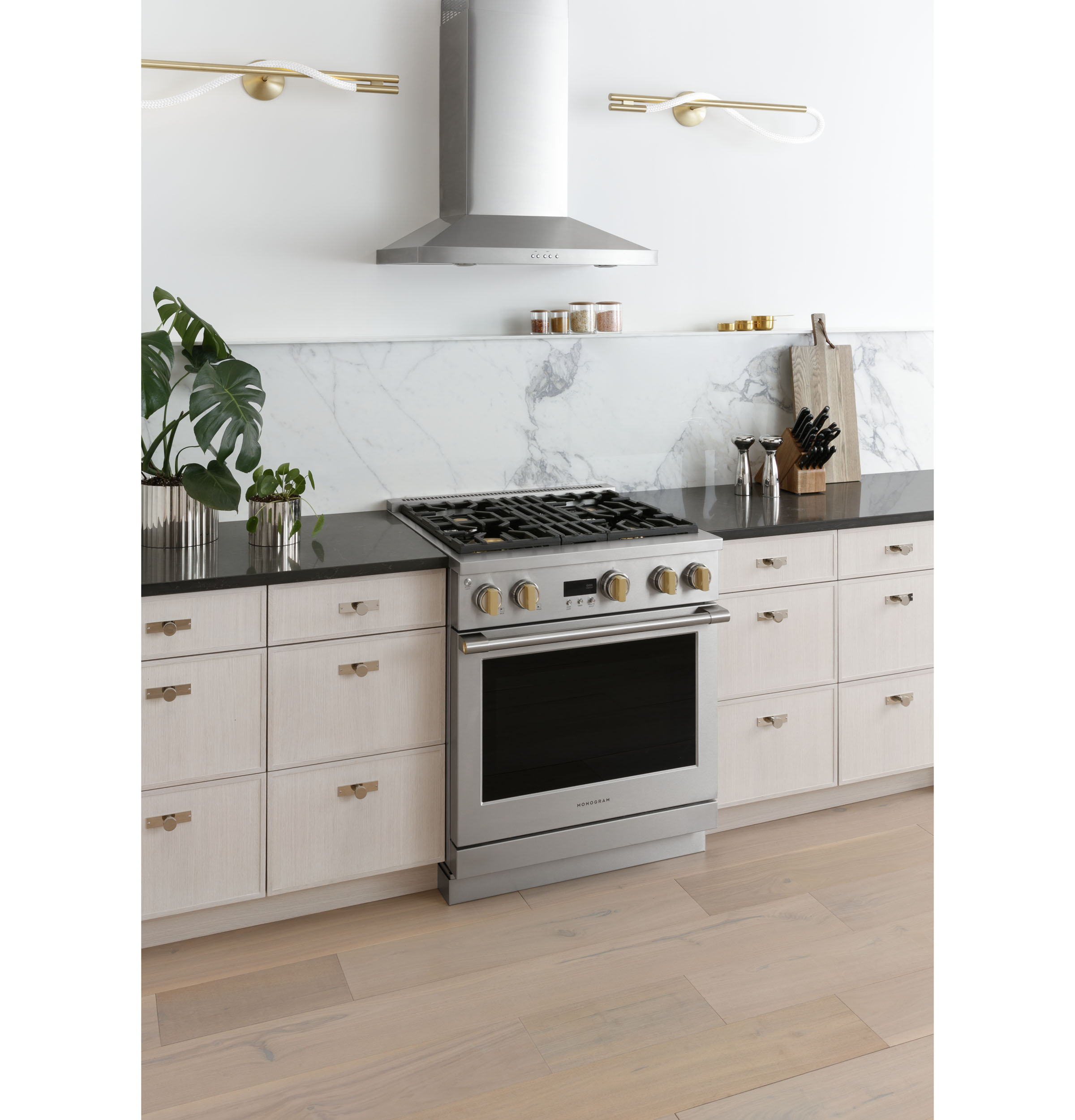 Monogram 30" Dual-Fuel Professional Range with 4 Burners ZDP304NTSS