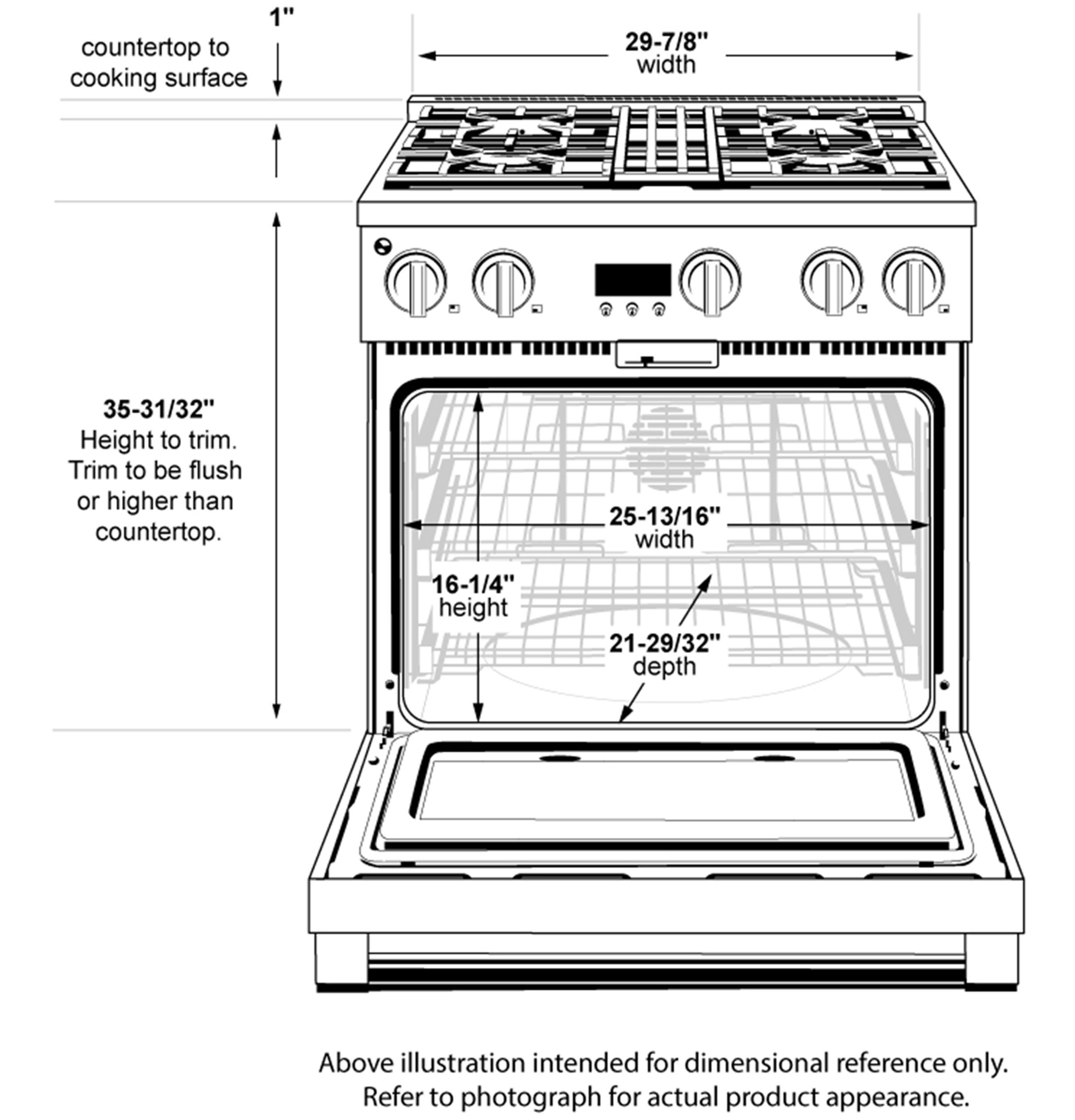 Monogram 30" Dual-Fuel Professional Range with 4 Burners ZDP304NTSS
