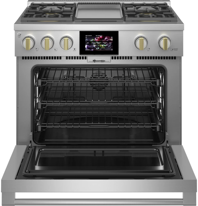 Monogram 36" Dual-Fuel Professional Range with 4 Burners and Griddle ZDP364NDTSS