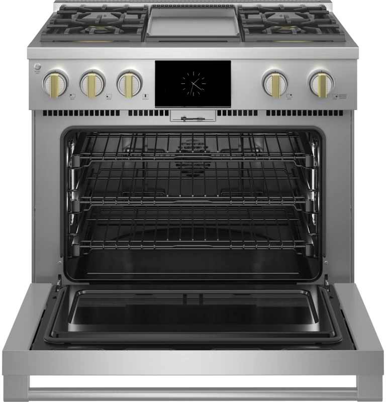 Monogram 36" Dual-Fuel Professional Range with 4 Burners and Griddle ZDP364NDTSS