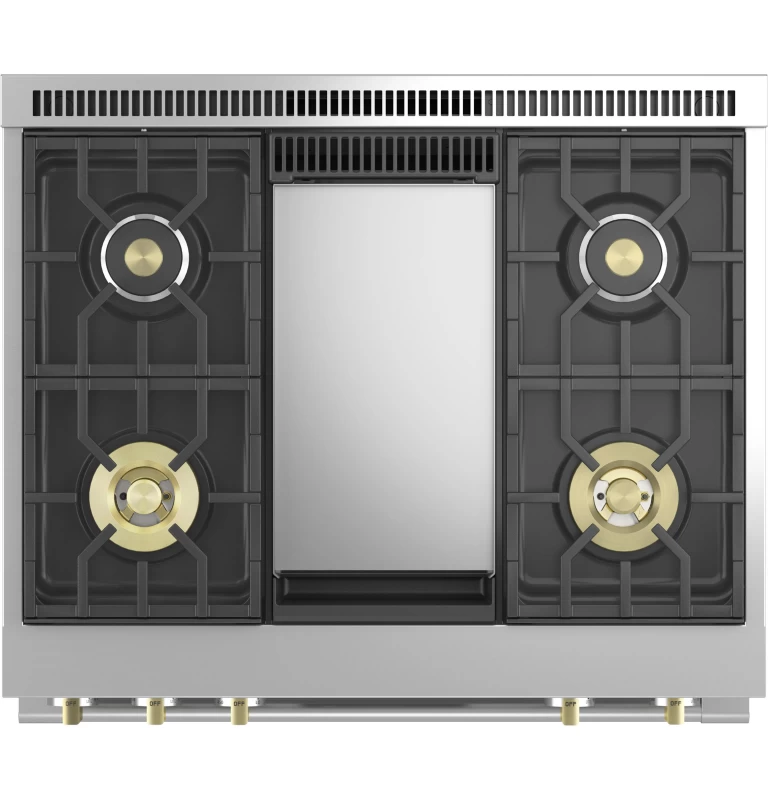 Monogram 36" Dual-Fuel Professional Range with 4 Burners and Griddle ZDP364NDTSS