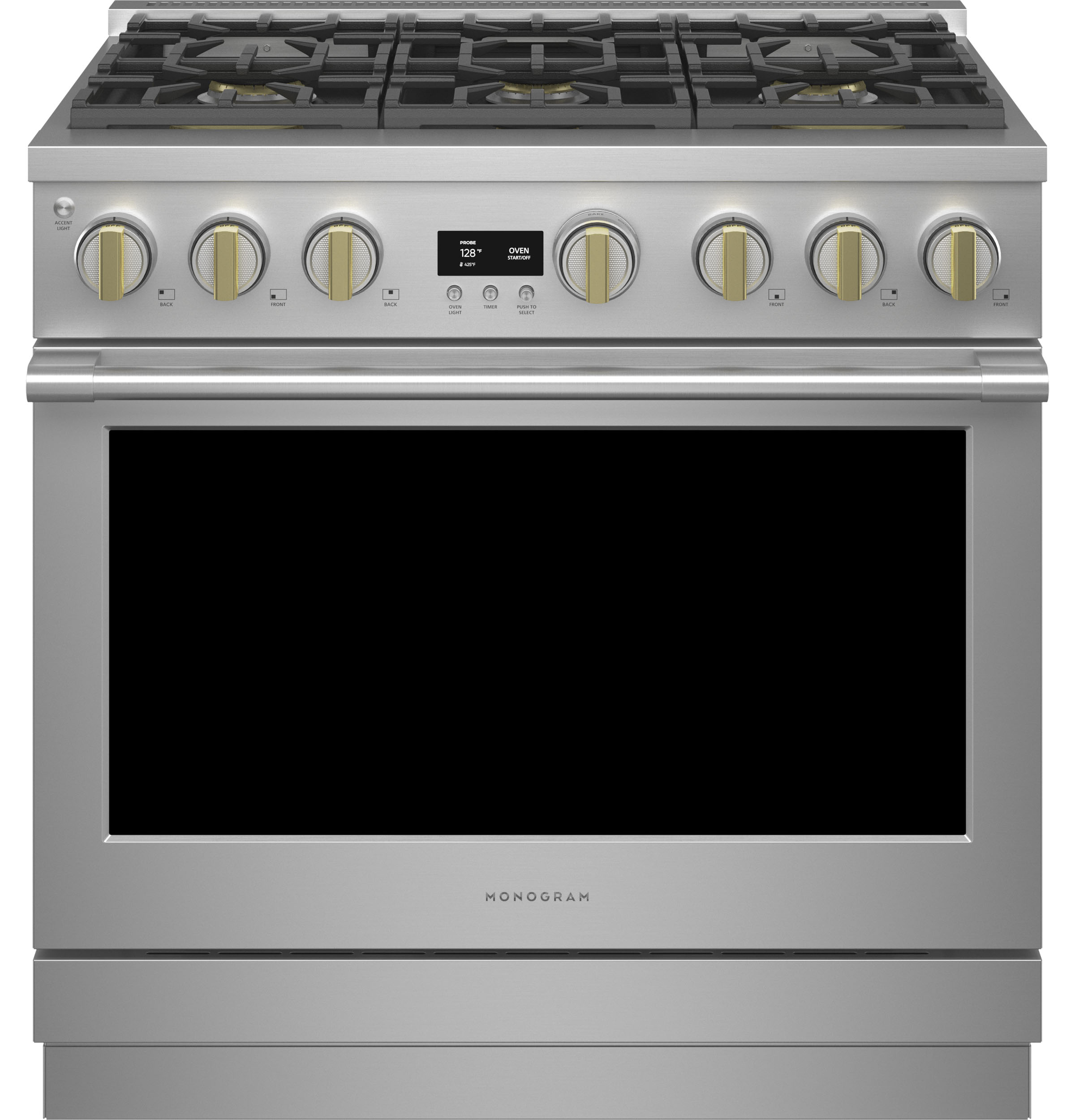 Monogram 36" Dual-Fuel Professional Range with 6 Burners ZDP366NTSS