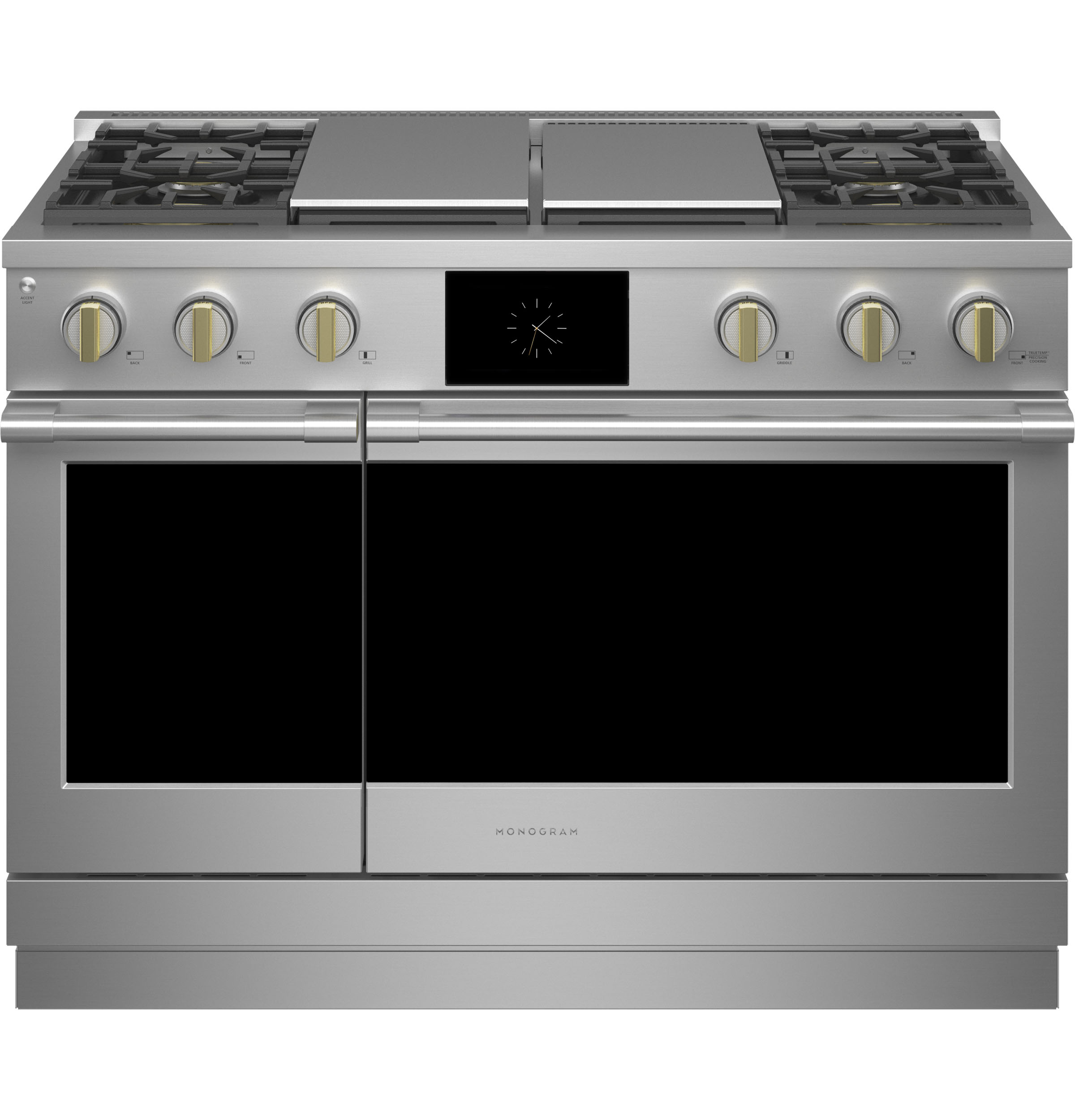 Monogram 48" Dual-Fuel Professional Range with 4 Burners, Grill, and Griddle ZDP484NGTSS
