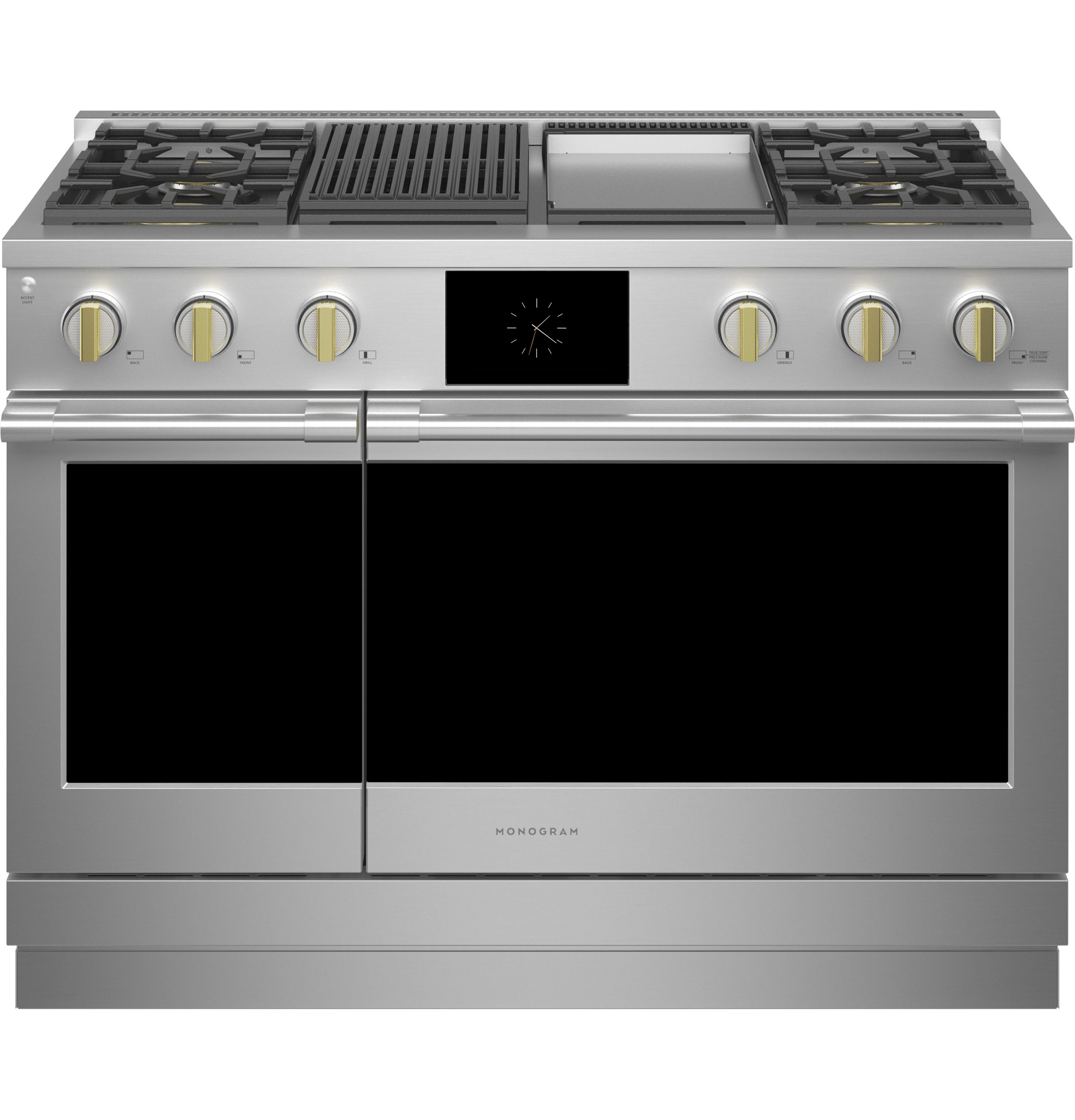 Monogram 48" Dual-Fuel Professional Range with 4 Burners, Grill, and Griddle ZDP484NGTSS