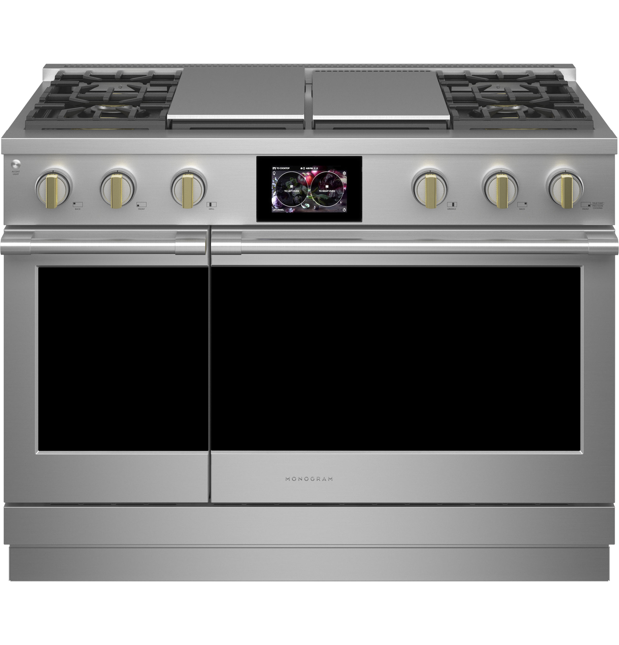 Monogram 48" Dual-Fuel Professional Range with 4 Burners, Grill, and Griddle ZDP484NGTSS