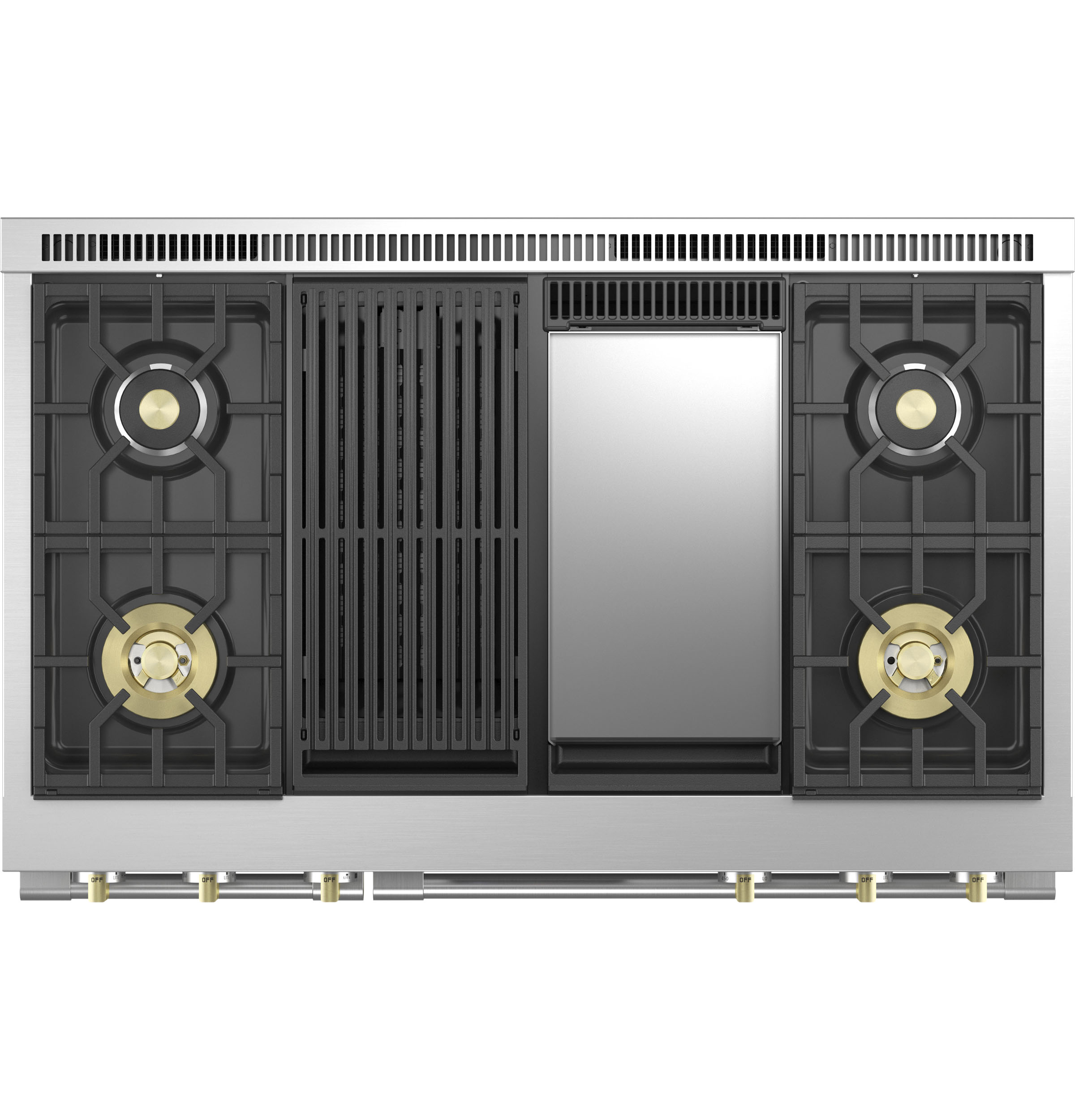 Monogram 48" Dual-Fuel Professional Range with 4 Burners, Grill, and Griddle ZDP484NGTSS