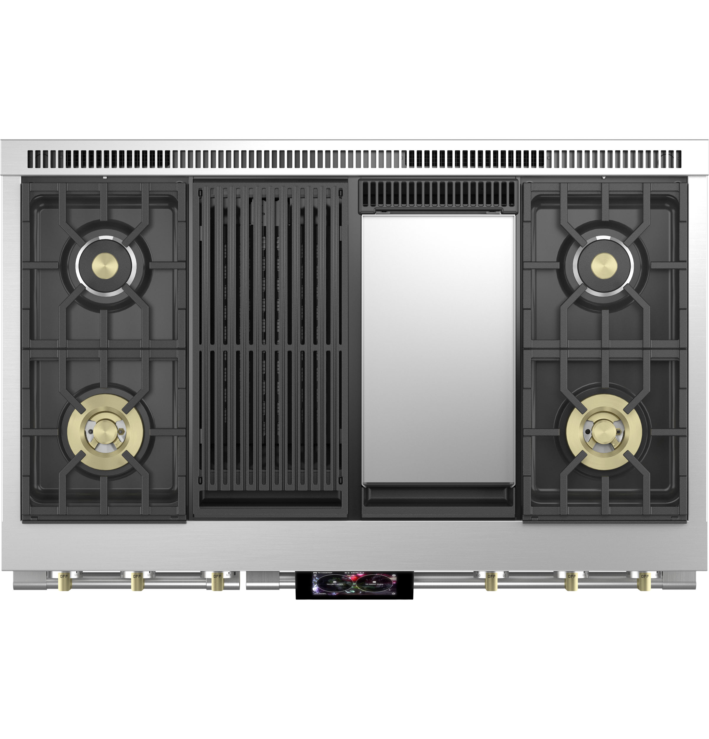 Monogram 48" Dual-Fuel Professional Range with 4 Burners, Grill, and Griddle ZDP484NGTSS