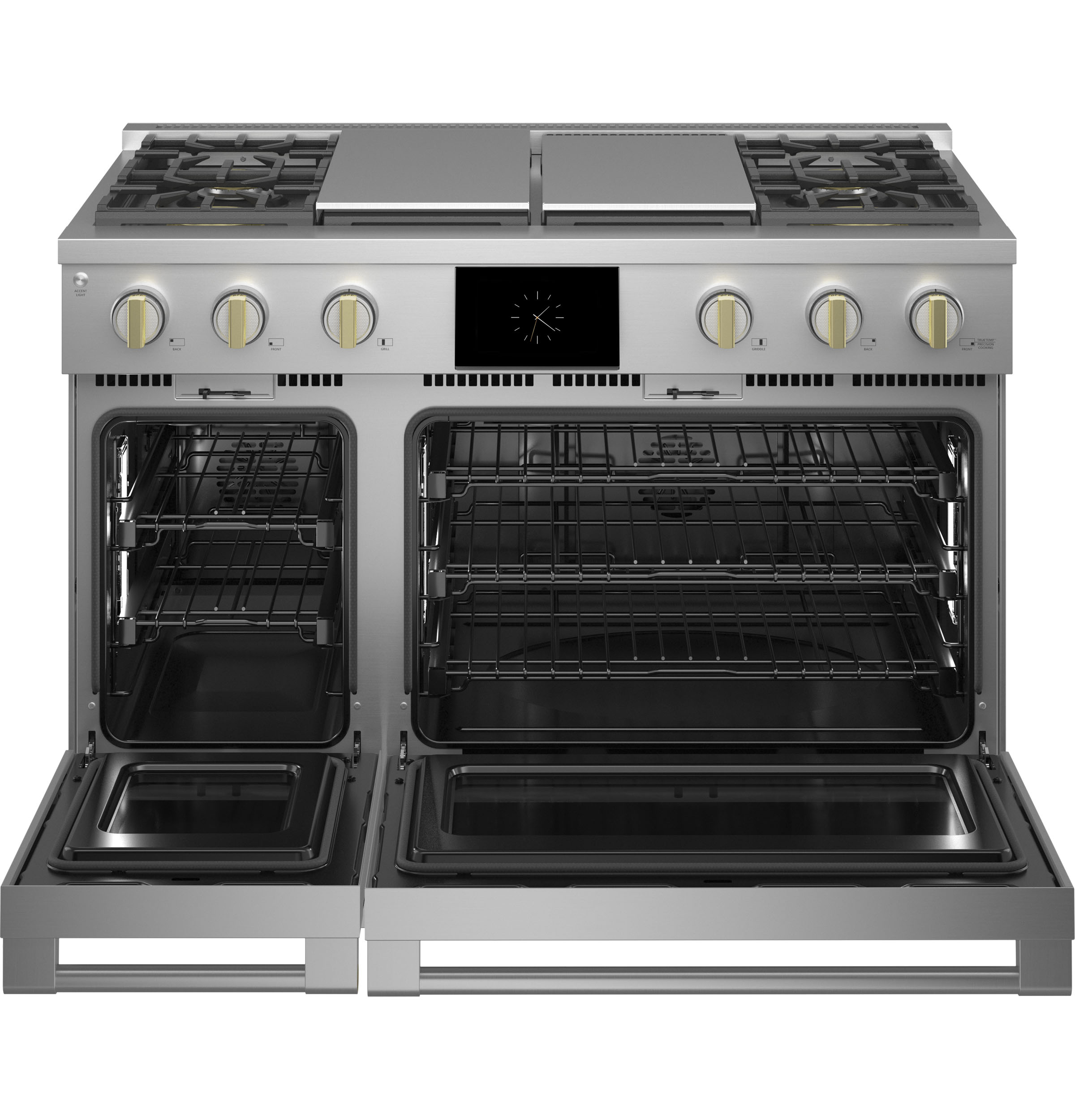 Monogram 48" Dual-Fuel Professional Range with 4 Burners, Grill, and Griddle ZDP484NGTSS