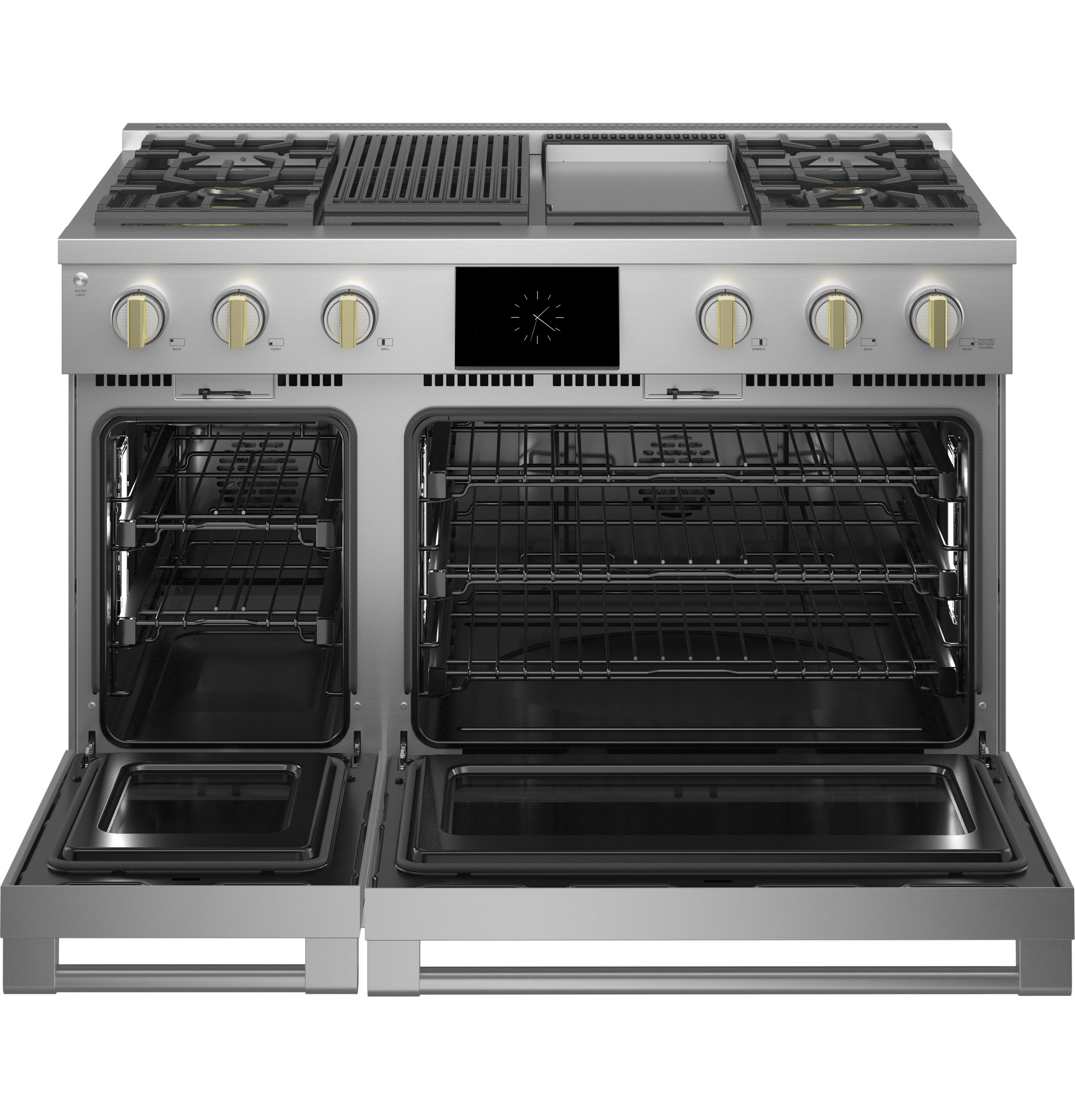 Monogram 48" Dual-Fuel Professional Range with 4 Burners, Grill, and Griddle ZDP484NGTSS