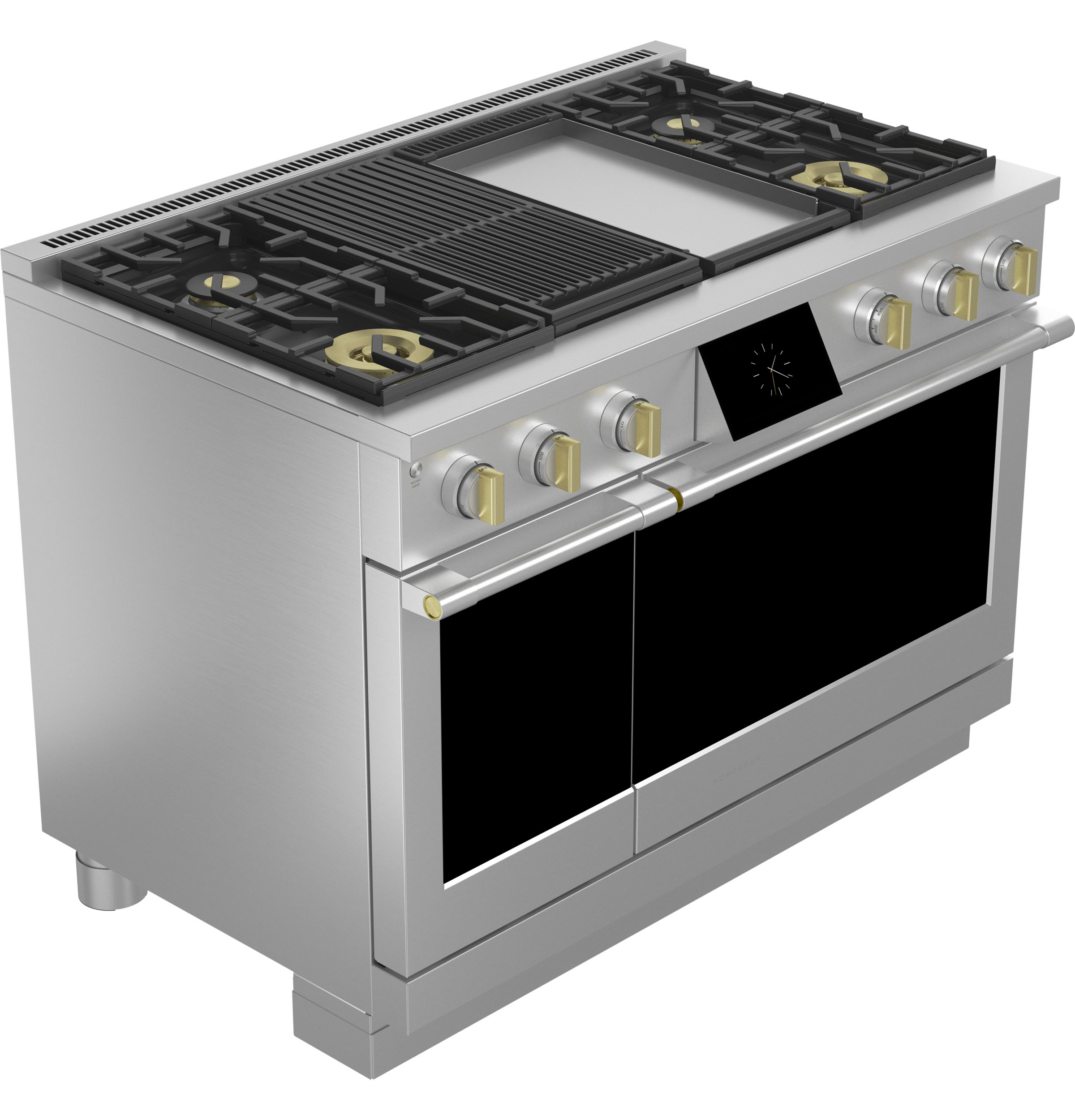 Monogram 48" Dual-Fuel Professional Range with 4 Burners, Grill, and Griddle ZDP484NGTSS