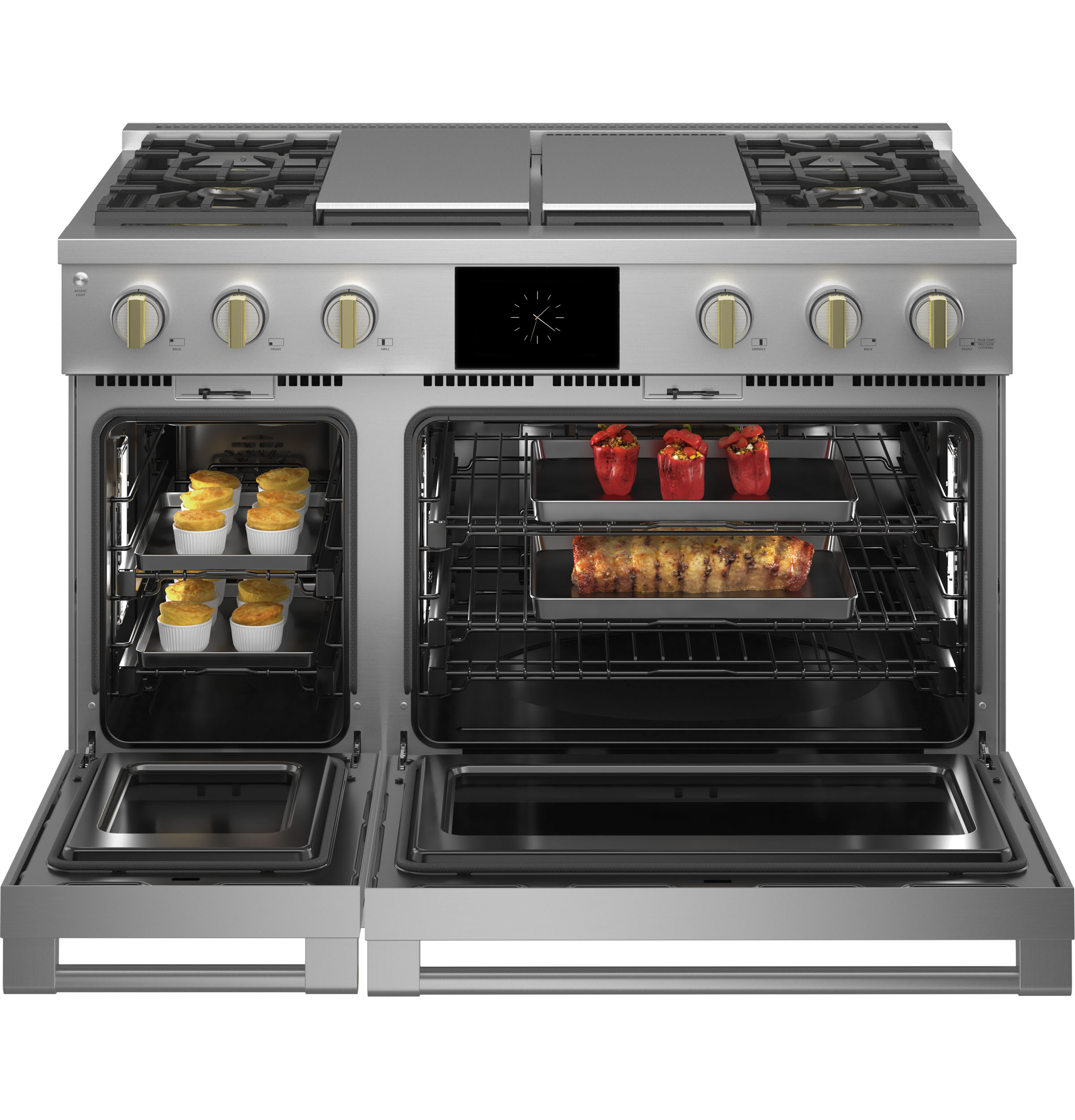 Monogram 48" Dual-Fuel Professional Range with 4 Burners, Grill, and Griddle ZDP484NGTSS