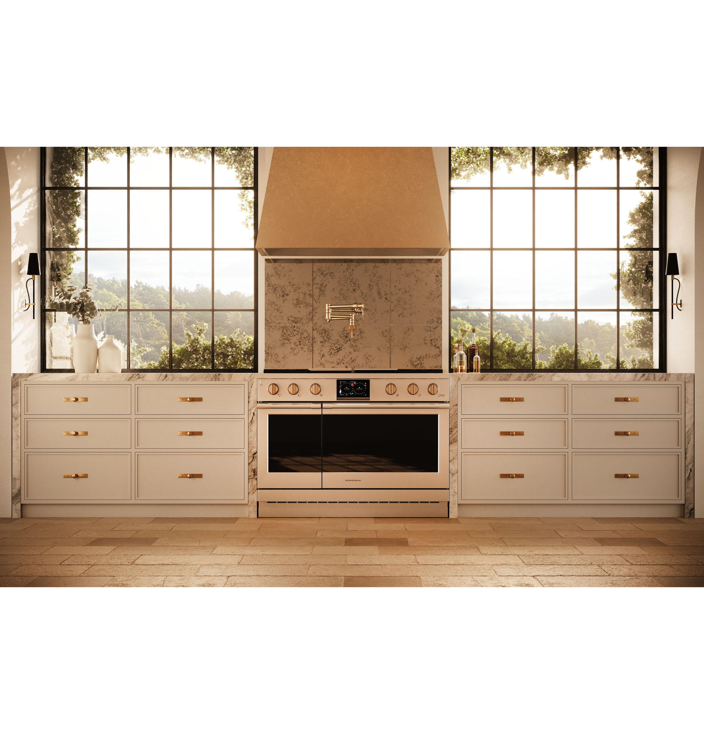 Monogram 48" Dual-Fuel Professional Range with 4 Burners, Grill, and Griddle ZDP484NGTSS