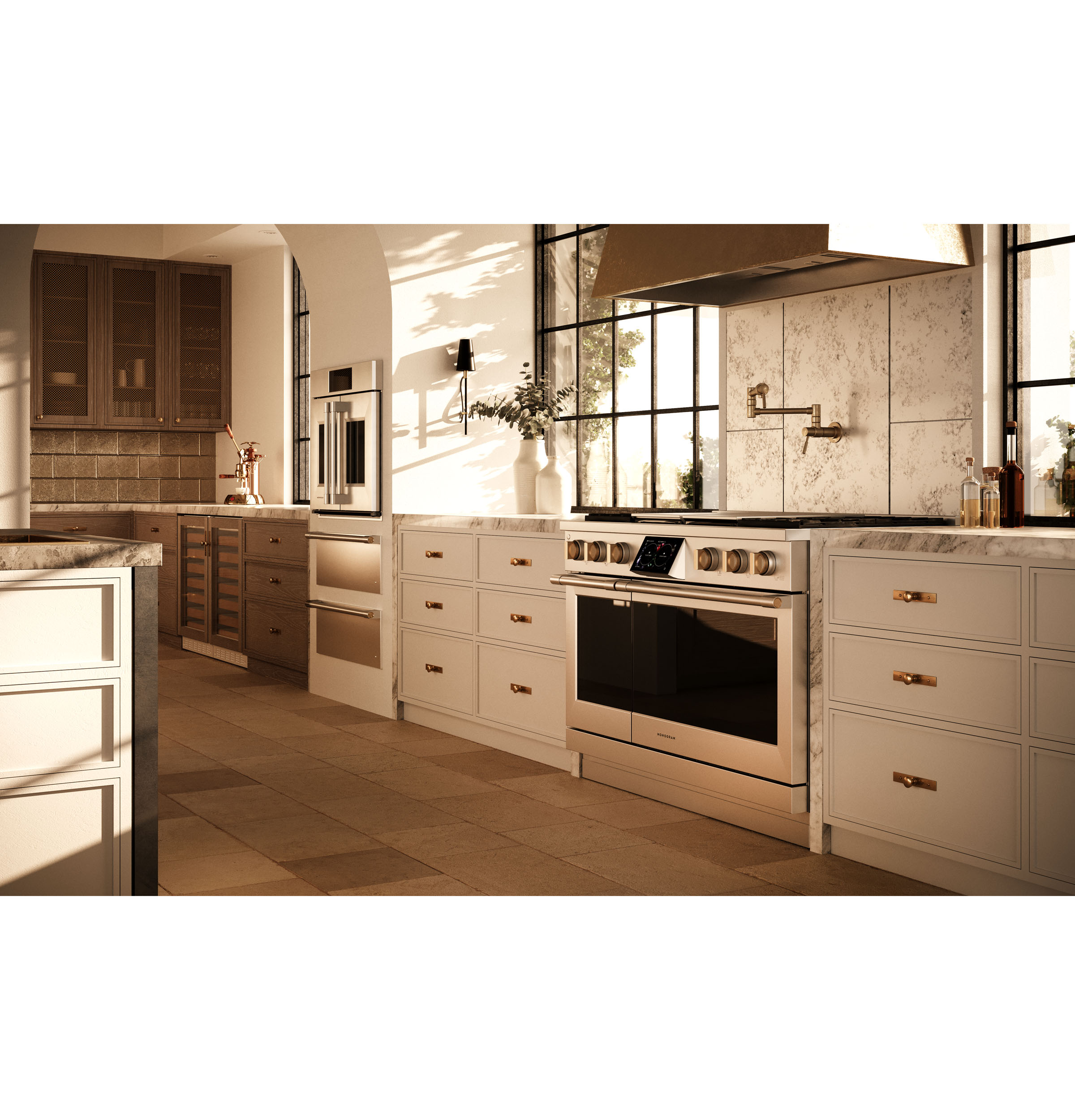 Monogram 48" Dual-Fuel Professional Range with 4 Burners, Grill, and Griddle ZDP484NGTSS