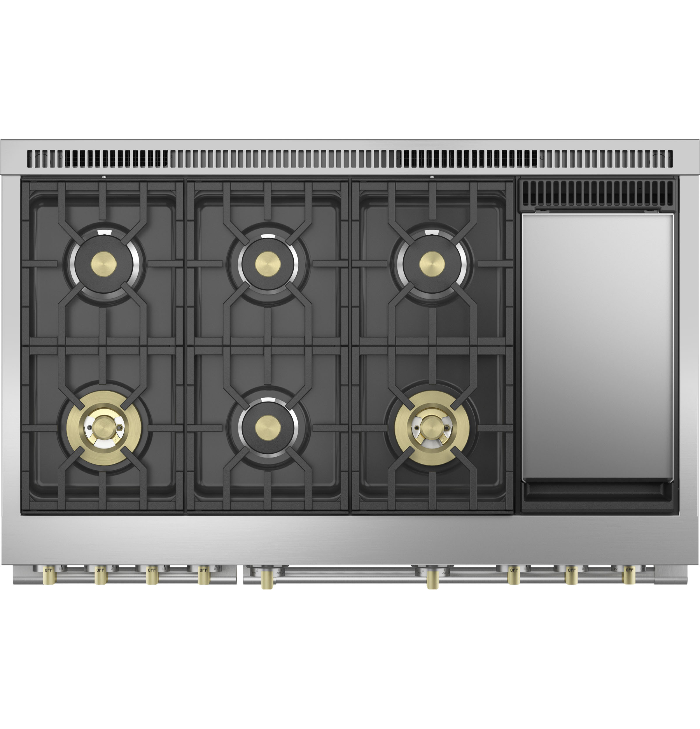 Monogram 48" Dual-Fuel Professional Range with 6 Burners and Griddle ZDP486NDTSS